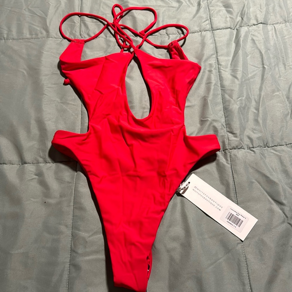 White Fox Red one piece